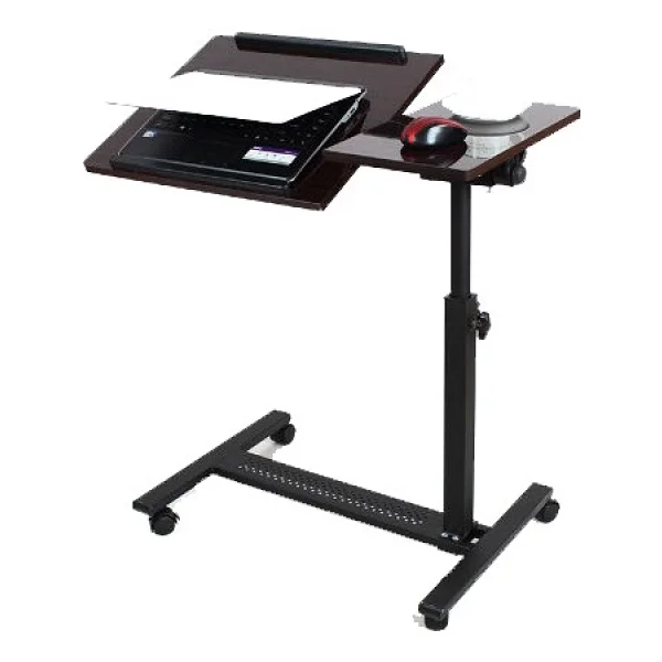 Hodbehod Mouse Bölmeli Portatif Katlanabilir Laptop Sehpası - Siyah - Y: 90 cm D: 47 cm G: 70 cm - Ceviz - Görsel 2