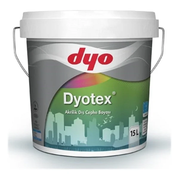 Dyo Dyotex Akrilik Dış Cephe Boyası Beyaz 15 Lt 15 L - Görsel 2