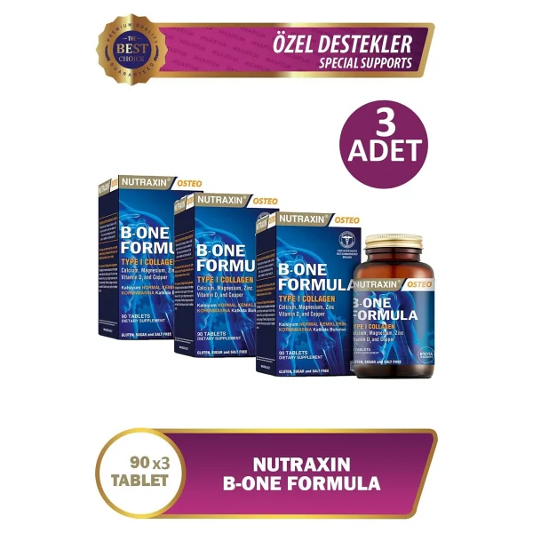 Nutraxin Osteo B One Formula Calcium Magnesium Plus Collagen 90 Tablet 3 Adet - Görsel 4