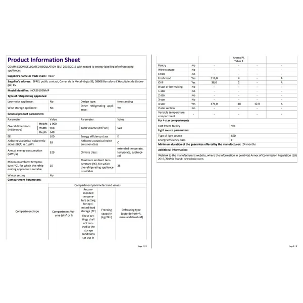 Haier HCR5919ENMP Gardırop Tipi No Frost Buzdolabı - Görsel 5