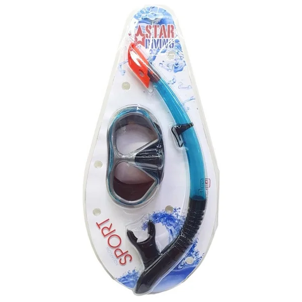 Star Diving Dalış Maskesi ve Snorkel Yetişkin - 51713-MAVİ - Mavi - Görsel 4