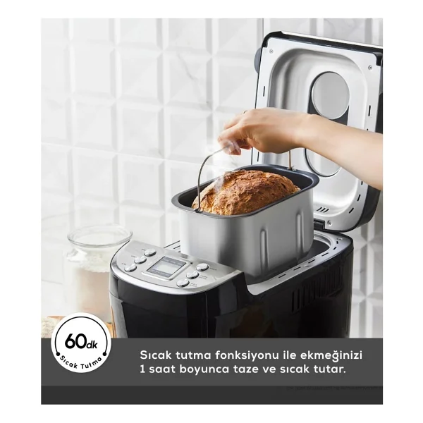 Karaca Inox Tam Otomatik Ekmek, Reçel, Yoğurt & Hamur - 15 Program, Zamanlayıcı+ 45 Tarif Kitabı!+ Mutfak Tartısı - Görsel 2