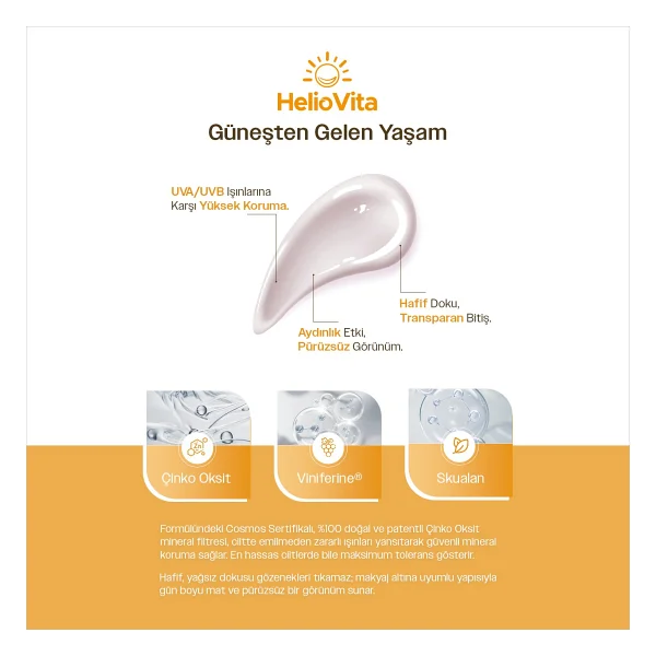 Ya Da Multicosmetics Heliovita 50 ml 50 Faktör Güneş Kremi - Görsel 5