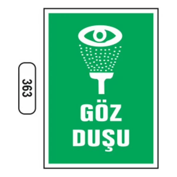Göz Duşu Uyarı Levhası - Görsel 2