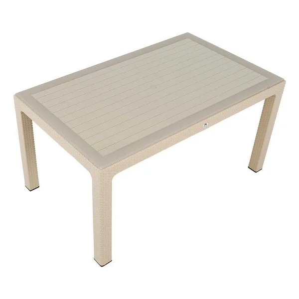 Mandella 90x150 Elit Rattan Masa (Camlı) - Kahverengi - Görsel 4
