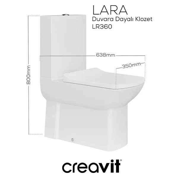 Creavit LR360 Duvara Sıfır Kanallı Klozet - Görsel 5