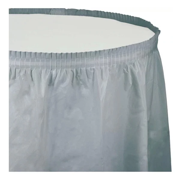 Gümüş Gri Masa Eteği 74 x 426 cm - Görsel 2