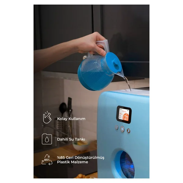 Bob Tezgahüstü Beyaz Mini Bulaşık Makinesi - Görsel 4