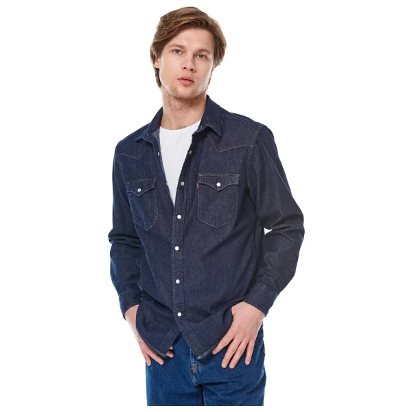 Levi's Classic Standard Fit Western 85745 Uzun Kollu Erkek Kot Gömlek - Görsel 4