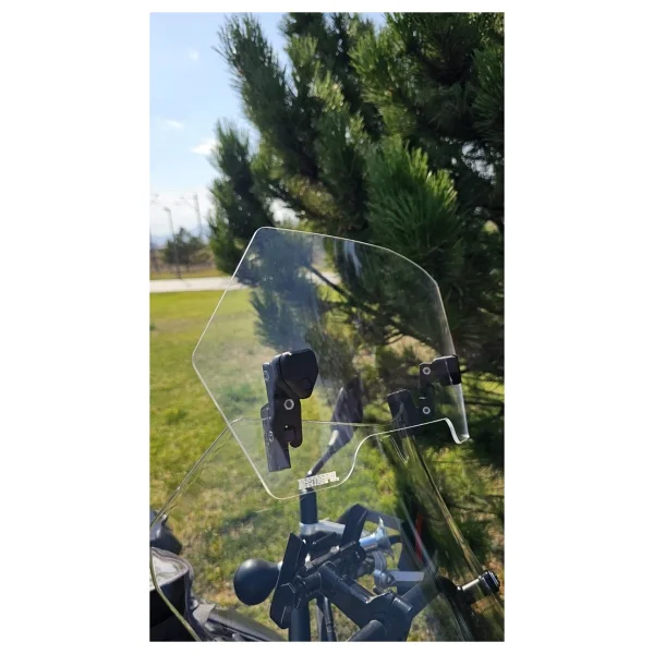 Tvs Uyumlu Deflektör Rüzgar Saptırıcı Siperlik Şeffaf Motor Camı Cam Uzatma Model 1 - Görsel 4