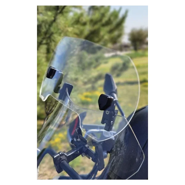 Kymco Uyumlu Deflektör Rüzgar Saptırıcı Siperlik Şeffaf Motor Camı Cam Uzatma Model 3 - Görsel 3