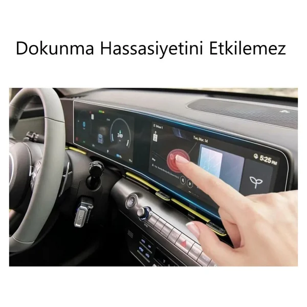 Hyundai Kona Uyumlu Ekran Koruyucu Multimedya Dijital Gösterge - Görsel 2