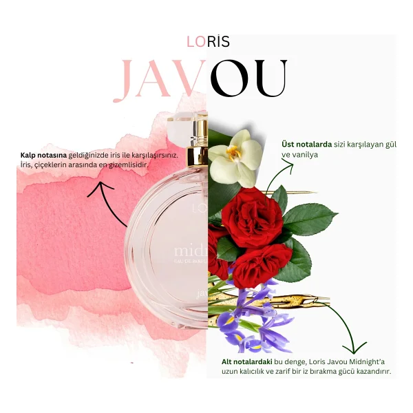 Loris Javou Midnight EDP 100 ml Kadın Parfüm - Görsel 5