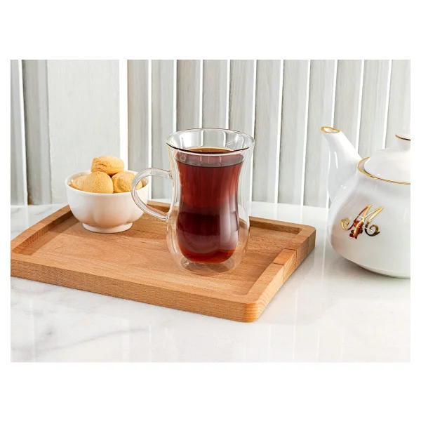 Madame Coco Benito Çift Camlı 200 ml Çay Bardağı - Görsel 3