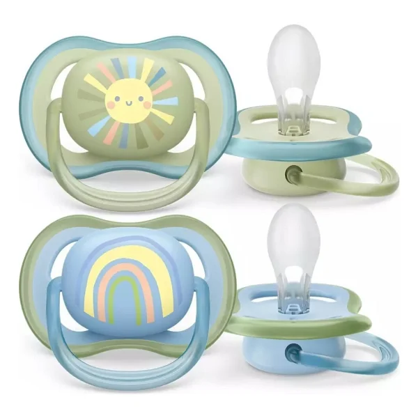Philips Avent Ultra Air Emzik 0-6 Ay, 2'li Paket, Erkek, SCF085/58 - Çok Renkli - 0 - 6 Ay - Görsel 2