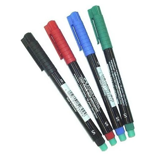 Faber-Castell 1523 S Mavi Permanent Asetat Kalemi - Görsel 8