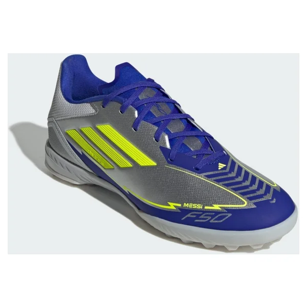 Adidas F50 League Messi TF IH0919 Gri-Mavi Erkek Halı Saha Ayakkabı - Görsel 2