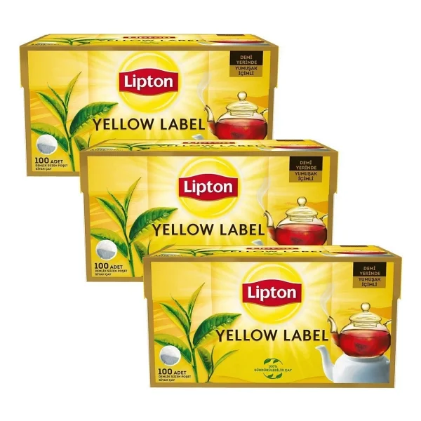 Lipton Yellow Label 3.2 gr 100'lü 3 Adet Demlik Poşet Çay - Görsel 8