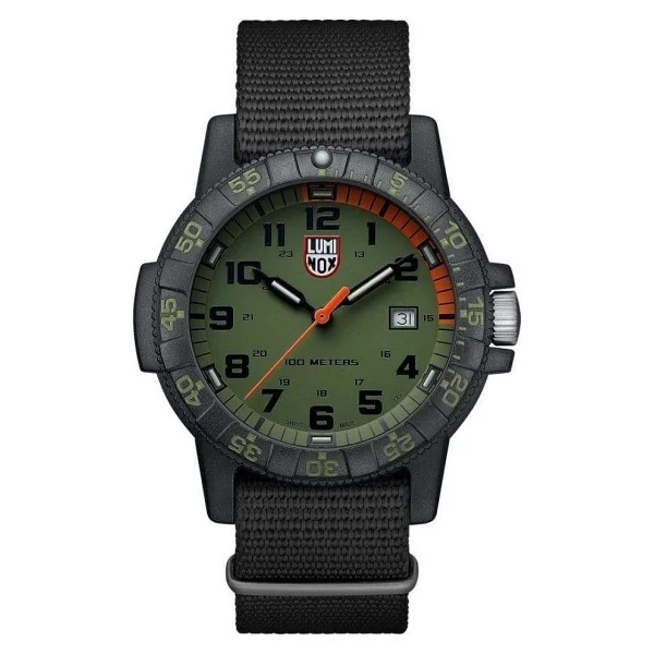 Luminox Leatherback Sea Turtle Giant XS.0337 Kumaş Kordon Siyah-Yeşil Erkek Kol Saati - Görsel 2