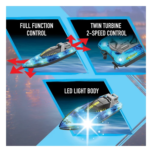 Silverlit Exost Aqua Lights Uzaktan Kumandalı Sürat Teknesi 20606 - Görsel 3
