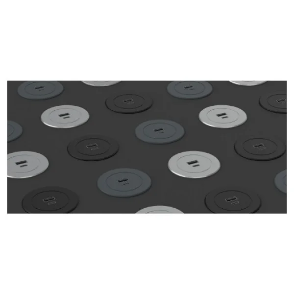 Metalline Circular-Line Modüler Hızlı Şarj Kutusu USB-C-Antrasit - Görsel 4