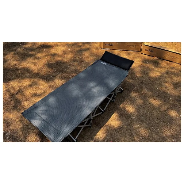 Etravel CR-1176 Katlanabilir Kamp Yatağı ve Şezlong - Siyah, Yüksek Taşıma Kapasiteli, Çantalı Balkon ve Plaj Kampeti - Görsel 5