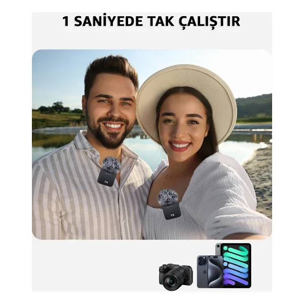 Robeve 2'li Kablosuz Yaka Mikrofonu - Görsel 5