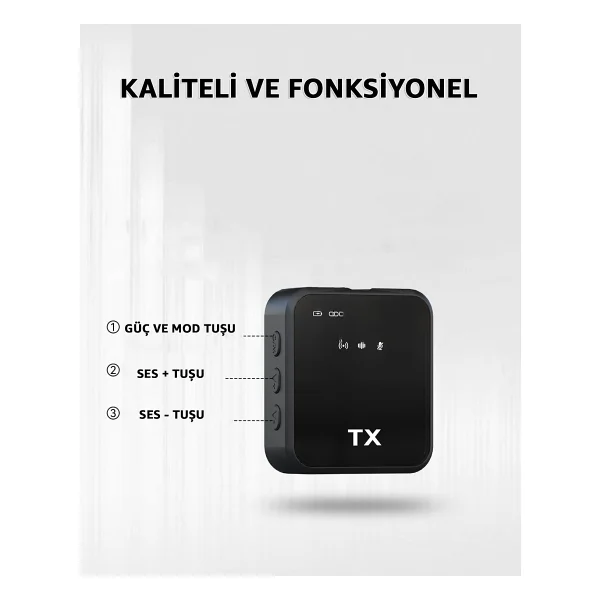 Robeve 2'li Kablosuz Yaka Mikrofonu - Görsel 6