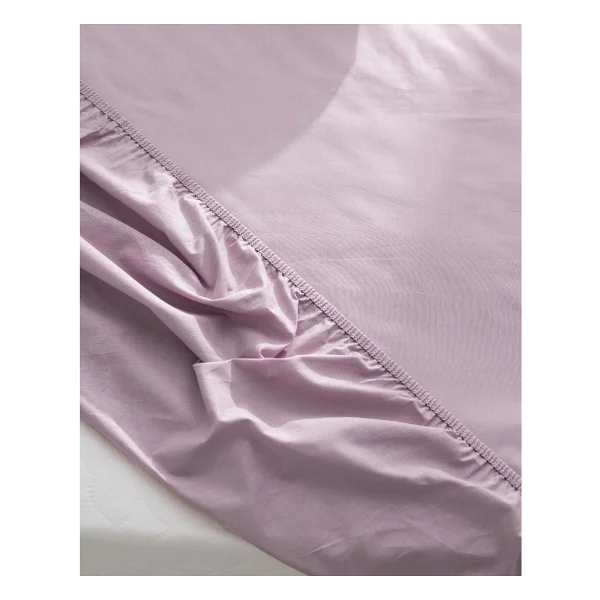 Madame Coco Manon Çift Kişilik %100 Pamuk Ranforce Lastikli Çarşaf - Açık Mürdüm - 160 x 200 cm - Görsel 3