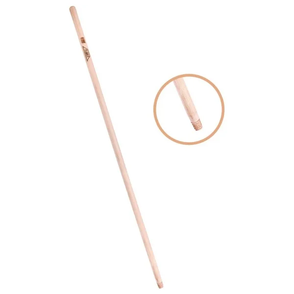 Flora 3 Adet Vidalı Ağaç Sap 120 cm, Çekpas Paspas Fırça Süpürge Mop Sapı Ahşap 3'lü Set (Standart Uç) - Görsel 3