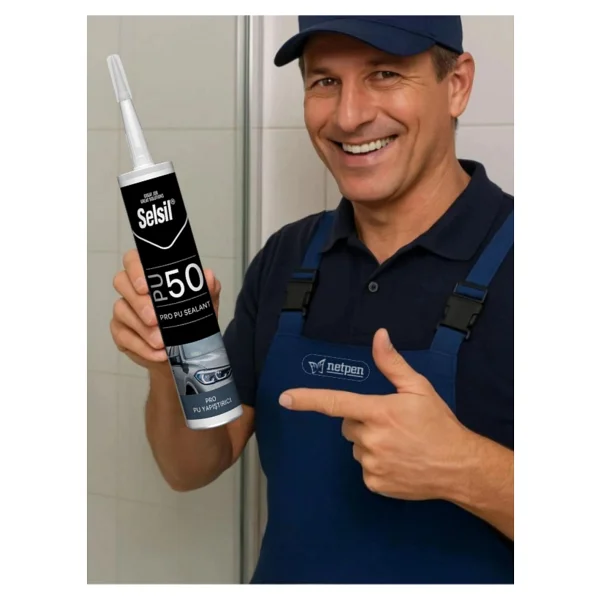 Selsil Pu Mastik 280 ml Siyah (25 Adet), Plastik Tabanca - Görsel 2