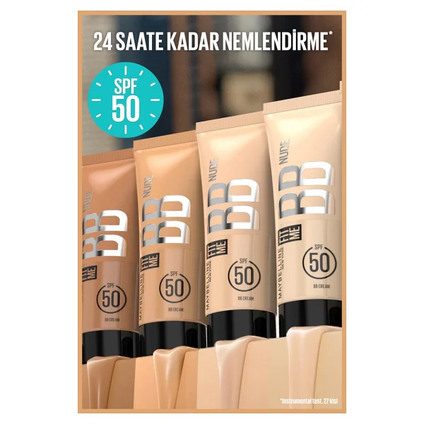 Maybelline New York Fit Me Nude 50 Koyu Ton SPF 50 30 ml BB Krem - Görsel 6