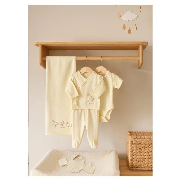 Kitikate Organik New Basic 10'lu Hastane Çıkış Seti Natural - 0 - 1 Ay - Naturel - Görsel 7