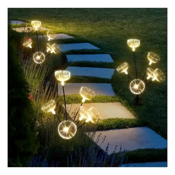 Sge Teknoloji Sge Güneş Enerjili 6 Top LED Sarı Renk Deniz Anası LED Bahçe Aydınlatma Solar Bahçe Süsü SGE1004 - Görsel 10