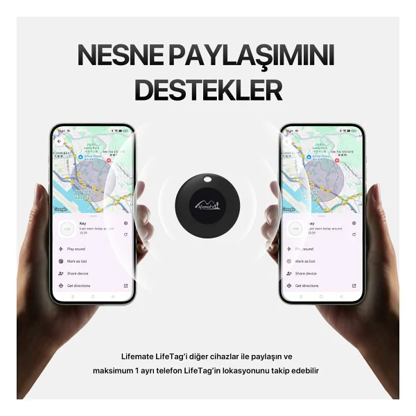 Lifetag -Android Uyumlu-Google Lisanslı-Akıllı Takip Cihazı - Siyah- 4'lü Paket(Sadece Androıd ile Uyumludur) - Görsel 5