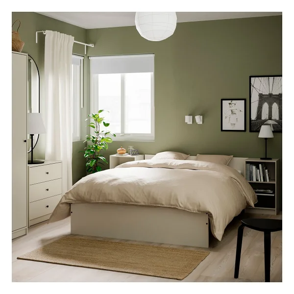 Ikea Gursken Gardırop 49 x 55 x 186 cm Açık Bej Tek Kapılı Elbise Askılı Duvara Sabitlenebilir - 49x55x186 cm - Beyaz - Görsel 6