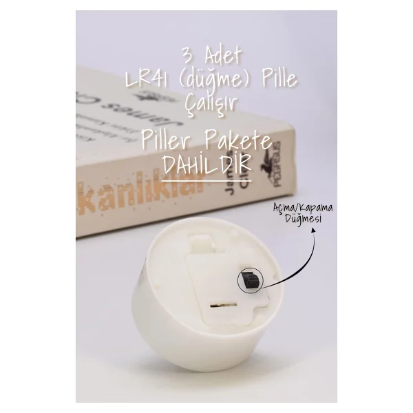 24 Adet LED Mum Tealight Mini Dumansız Pilli Alevli Dekoratif Yapay Mum Işıldak Beyaz 1036-2 - Görsel 4