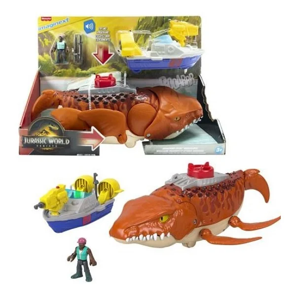Imaginext Jurassic World Rebirth Aquachomp Chase Mosasaurus JFR23 - Görsel 6