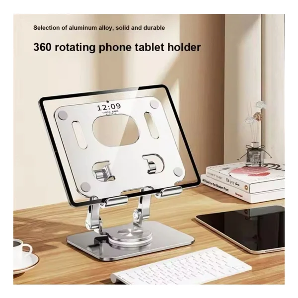 Xiaomi Pad 7 Pro Tablet 11.2'' Uyumlu 360 Derece Dönebilen Katlanabilir Metal Stand - Görsel 2
