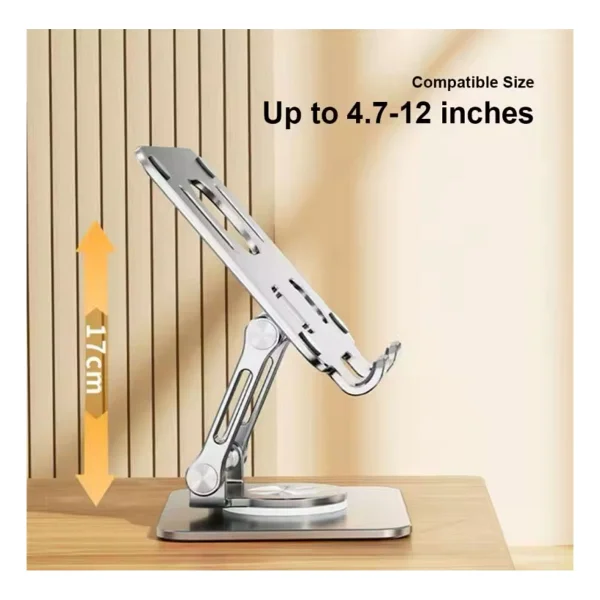 Xiaomi Pad 7 Pro Tablet 11.2'' Uyumlu 360 Derece Dönebilen Katlanabilir Metal Stand - Görsel 3