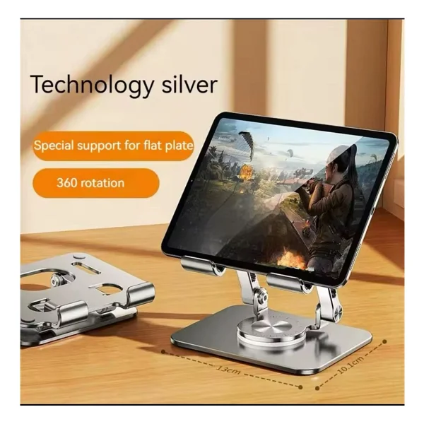 Xiaomi Pad 7 Pro Tablet 11.2'' Uyumlu 360 Derece Dönebilen Katlanabilir Metal Stand - Görsel 5