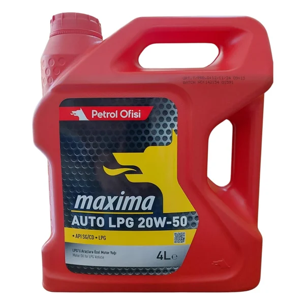 Petrol Ofisi Maxima Auto LPG 20W-50 4 lt Motor Yağı - 2024 - Görsel 2