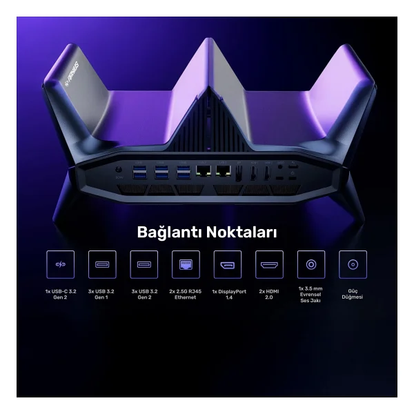 Raxius Vector Gx-I129.3070a018 İ9-12900H 16Gb 1Tbssd Rtx3070 W11p Mini Pc - Görsel 4