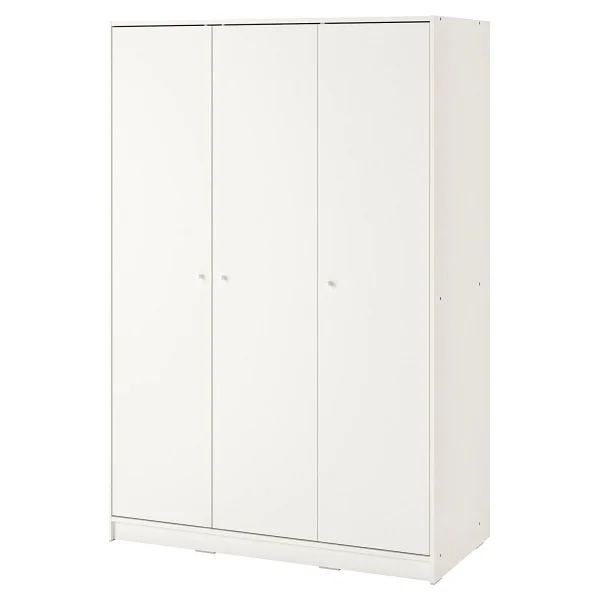 Ikea Kleppstad Gardırop Beyaz 117 x 176 cm Raflı 3 Kapaklı Geniş Depolama - Görsel 3