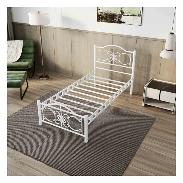 Argimo Pero 120x200 cm Ferforje Metal Tek Kişilik Karyola - Görsel 3