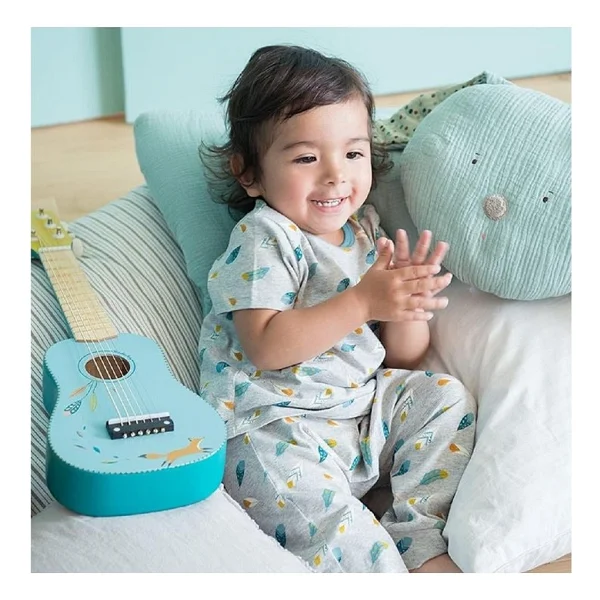 Moulin Roty Tilki Desenli Ahşap Gitar - Görsel 5