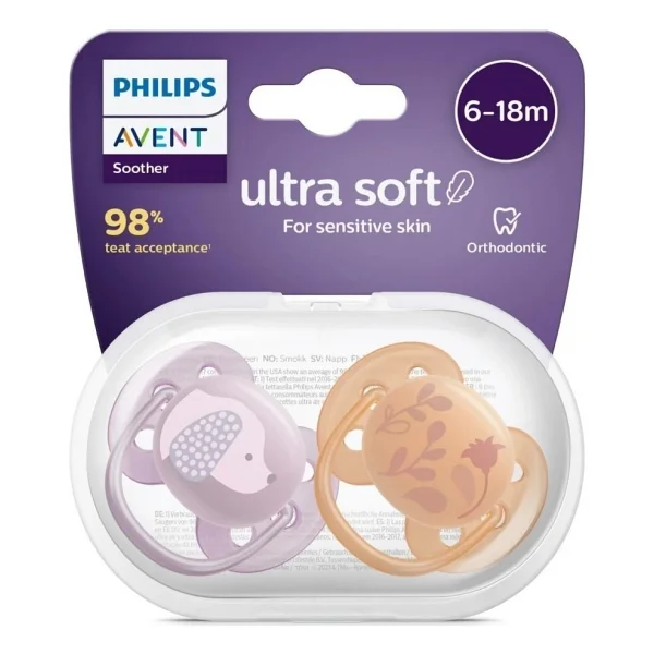 Philips Avent SCF091/18 Ultra Soft 6-18 Ay 2'li Kız Emzik - Görsel 3