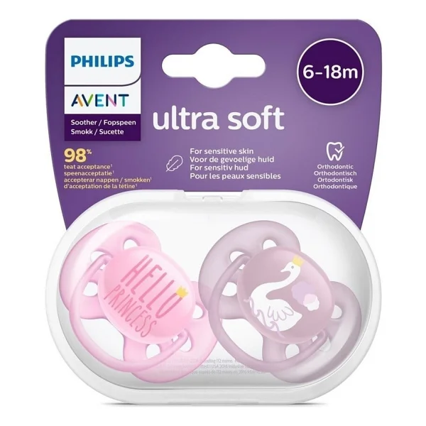 Philips Avent SCF223/02 Ultra Soft Kız 6-18 Ay 2'li Emzik - Görsel 2