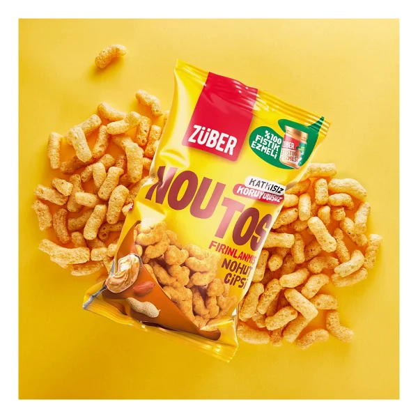Züber Noutos Fıstık Ezmeli Fırınlanmış Nohut Cipsi 55 gr - Görsel 9