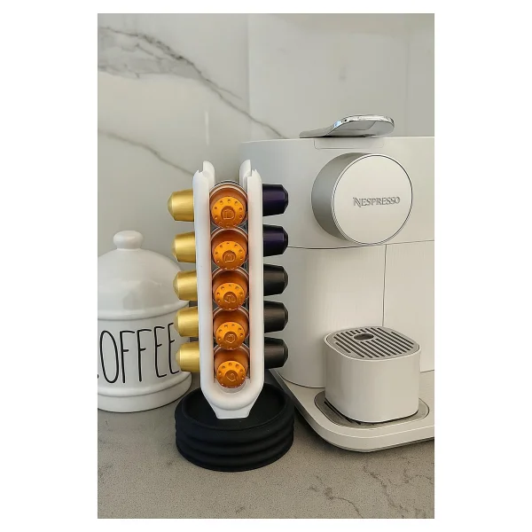 Nespresso Kahve Kapsül Standı Mutfak Kahve Köşesi Organizer Dekor - Siyah - Görsel 7